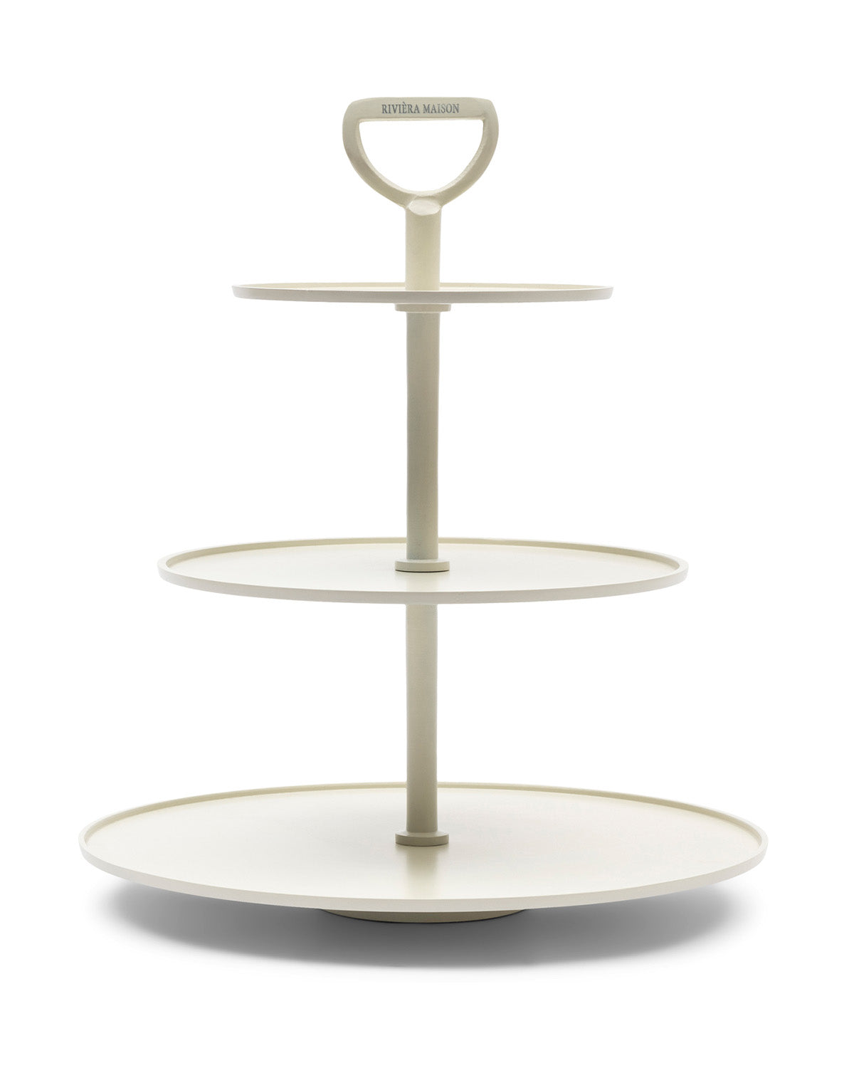 ETAGÈRE white color, made of aluminum, three trays with a top handle