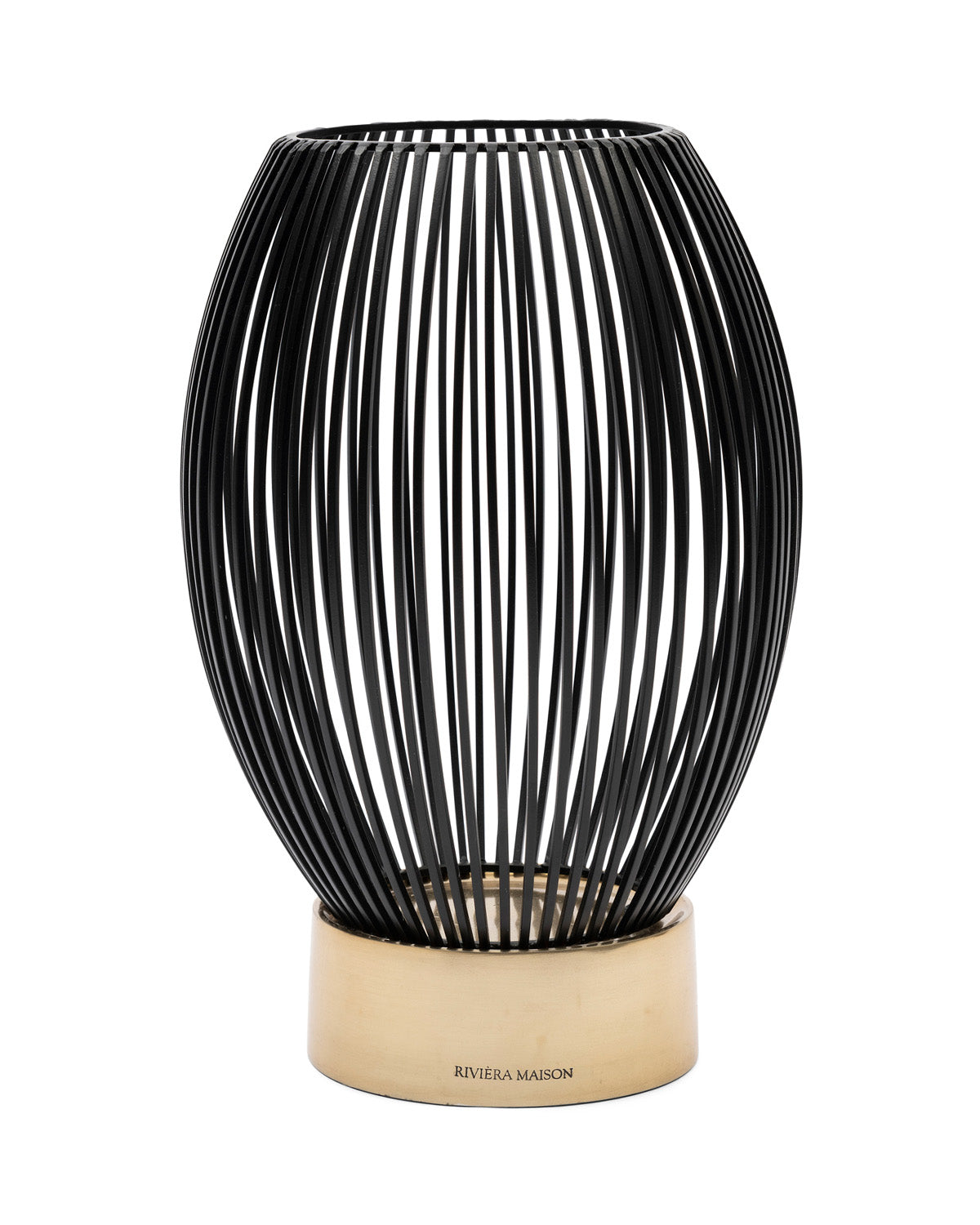 Wind-light in color black  with a gold base by Riviera Maison