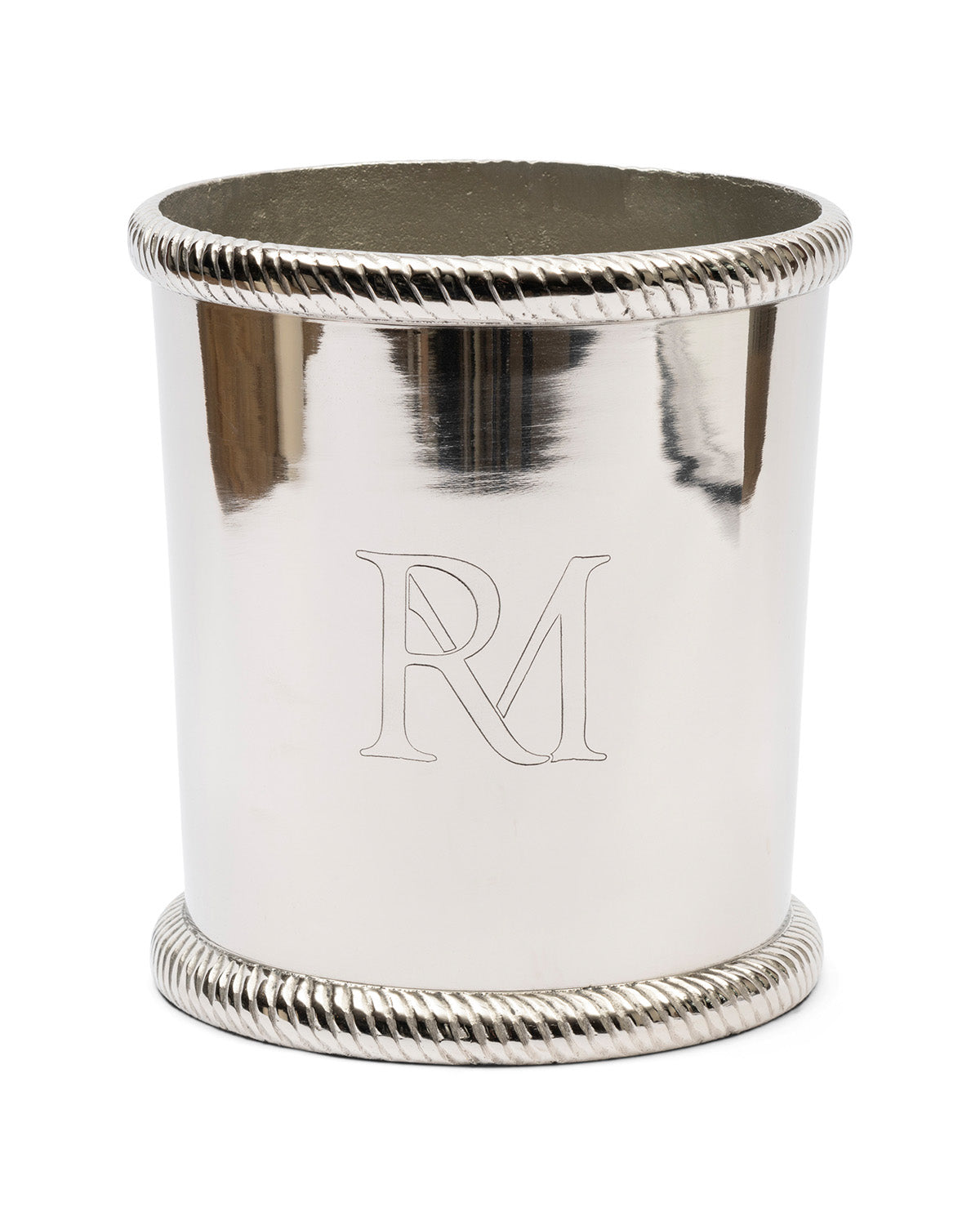 Wine cooler made of silver color aluminum by Riviera Maison