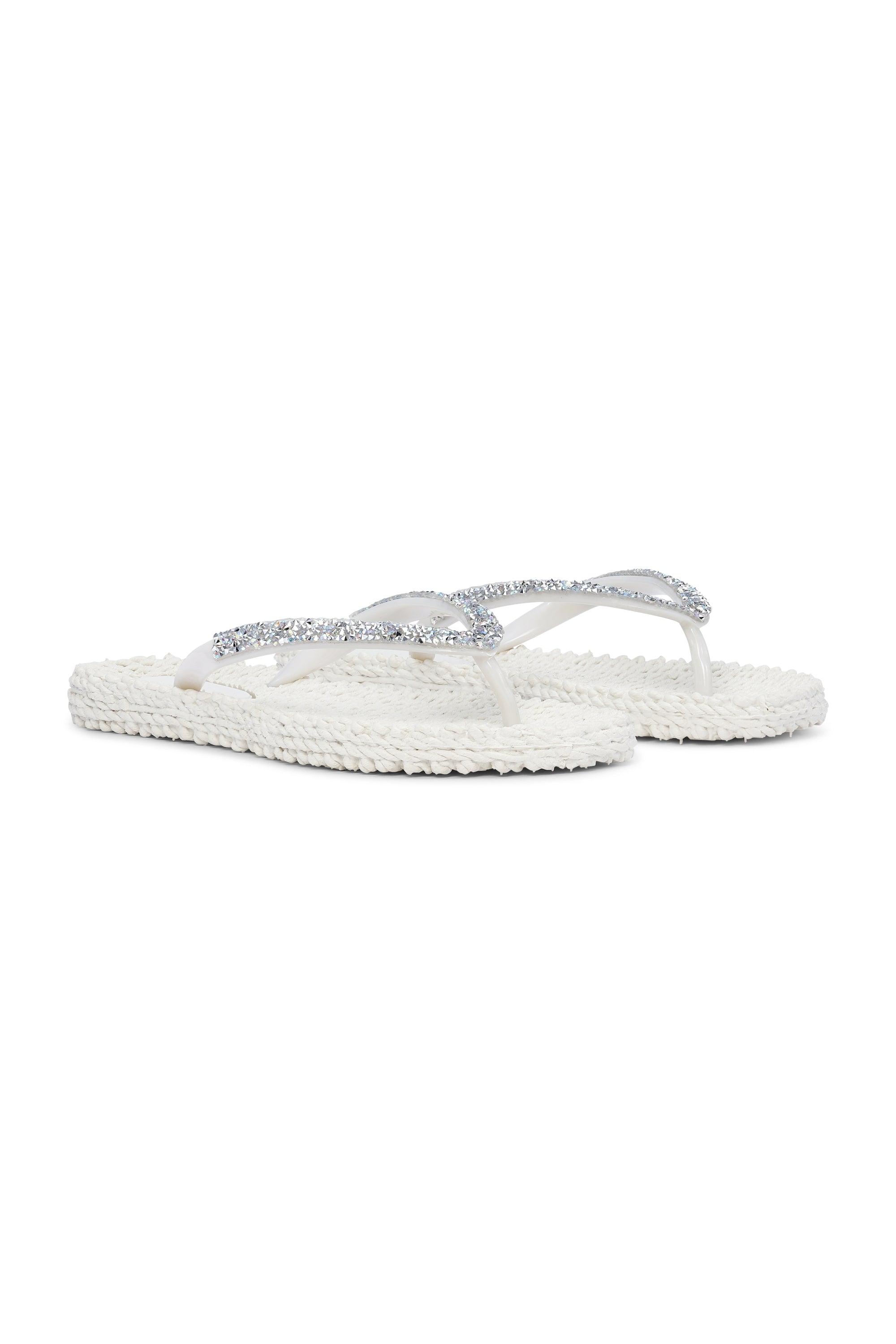 Flip Flop in color creme with glitter strips by Ilse Jacobsen