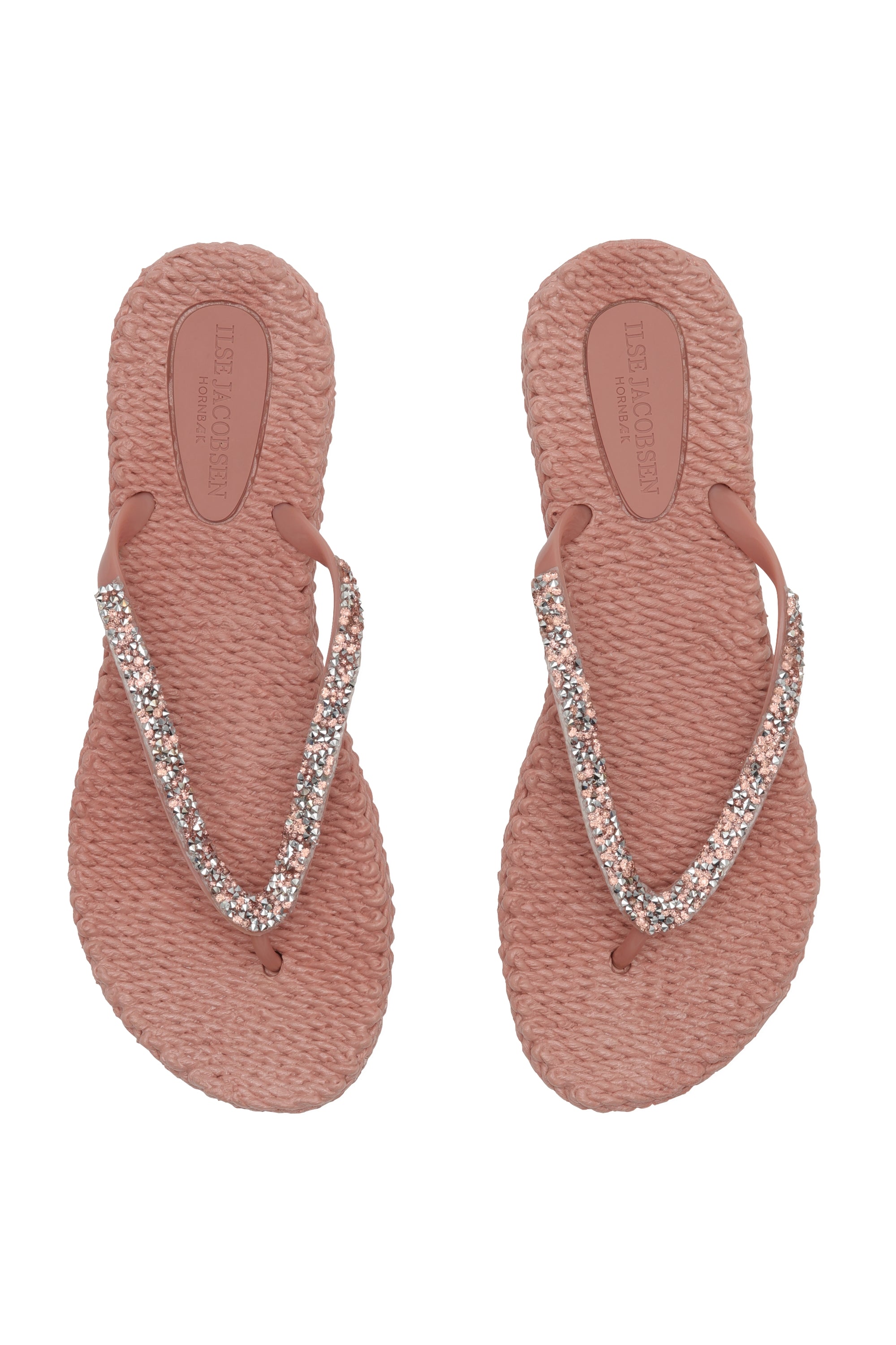 Flip Flop in color misty rose with glitter strips by Ilse Jacobsen