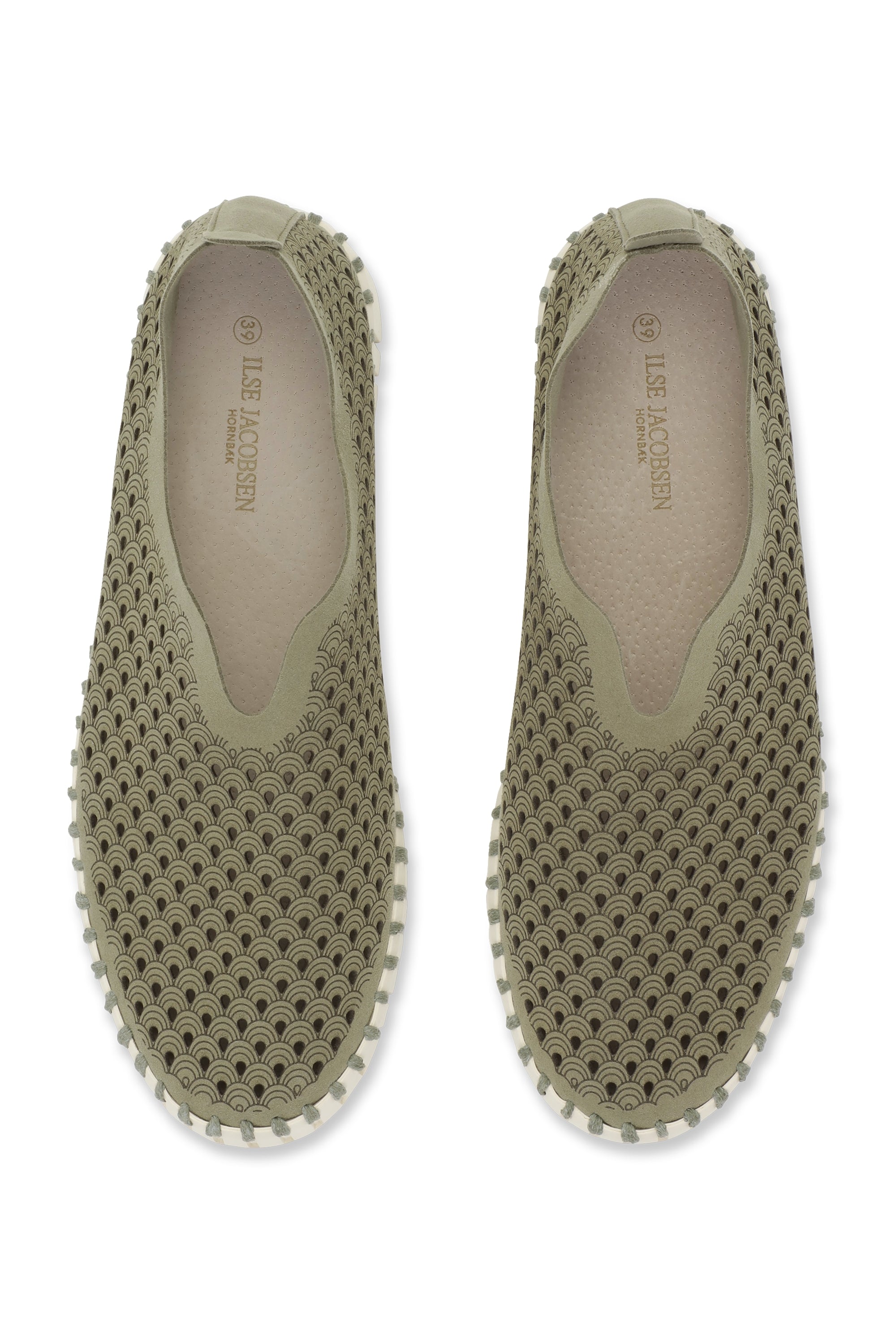 Slipper with plateau in color army by Ilse Jacobsen