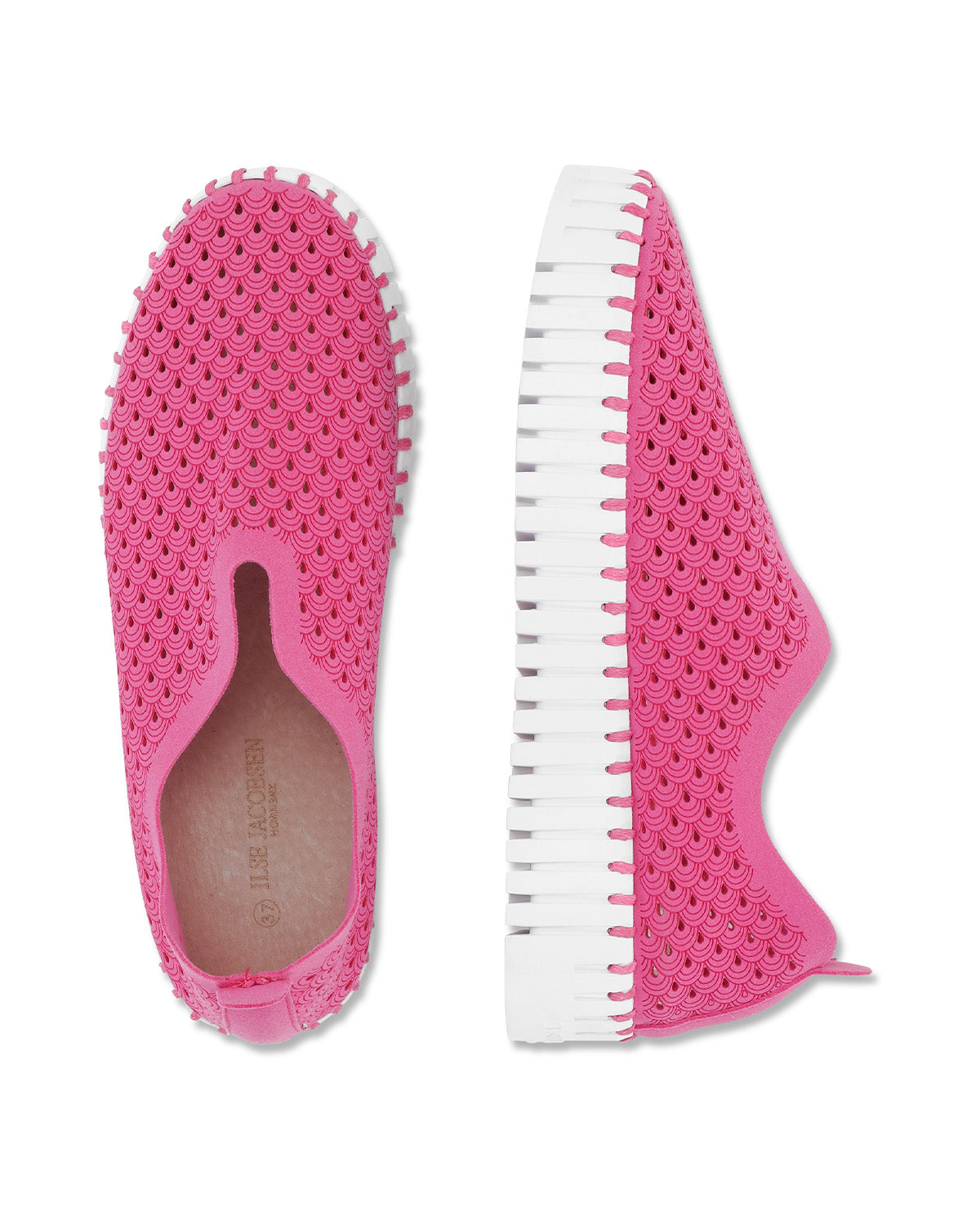 Slipper with plateau in color pink by Ilse Jacobsen