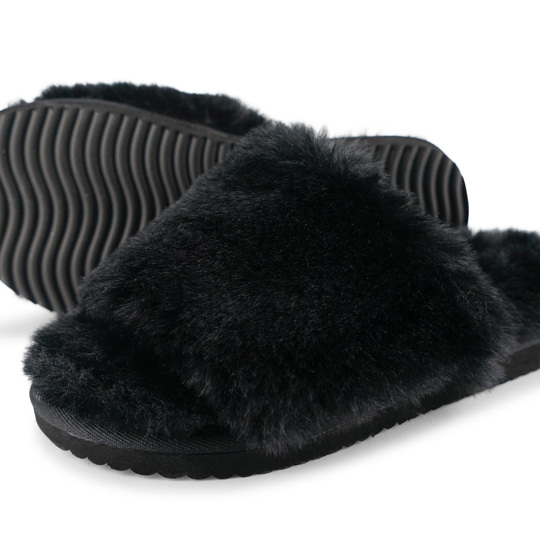 Flip Flop Slipper Fur in color black by Flip*Flop original