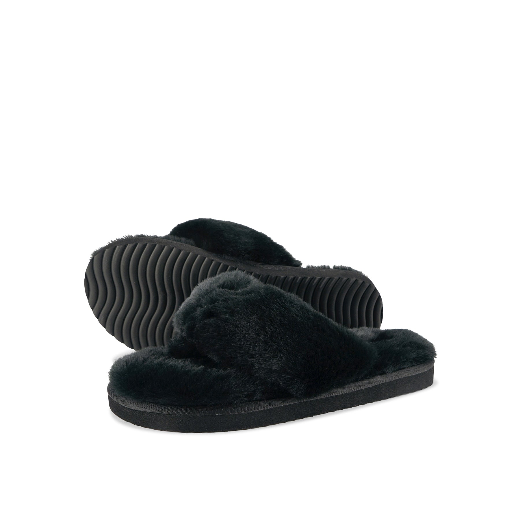 Cozy Fur Flip Flop in color black by Flip*Flop Original
