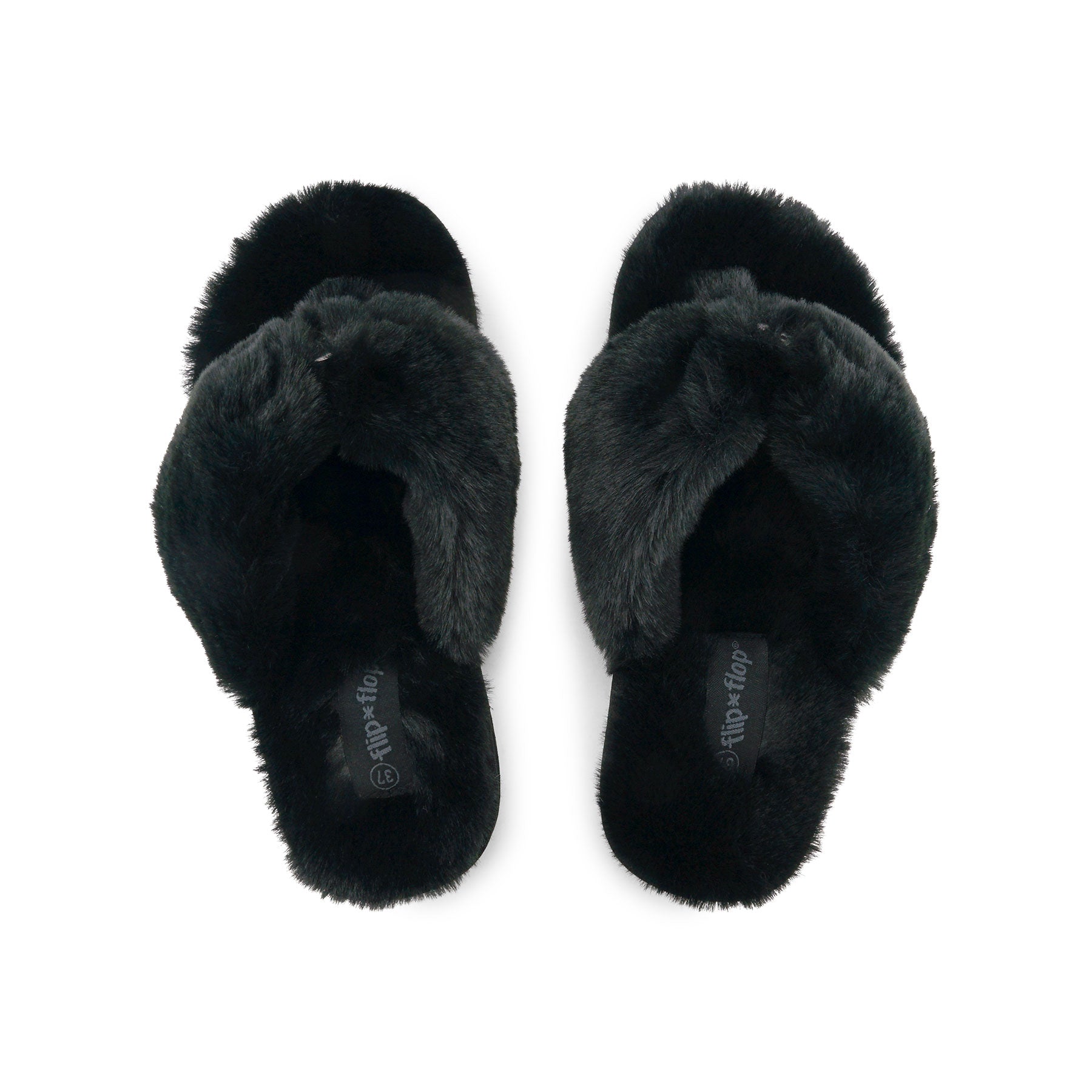 Cozy Fur Flip Flop in color black by Flip*Flop Original