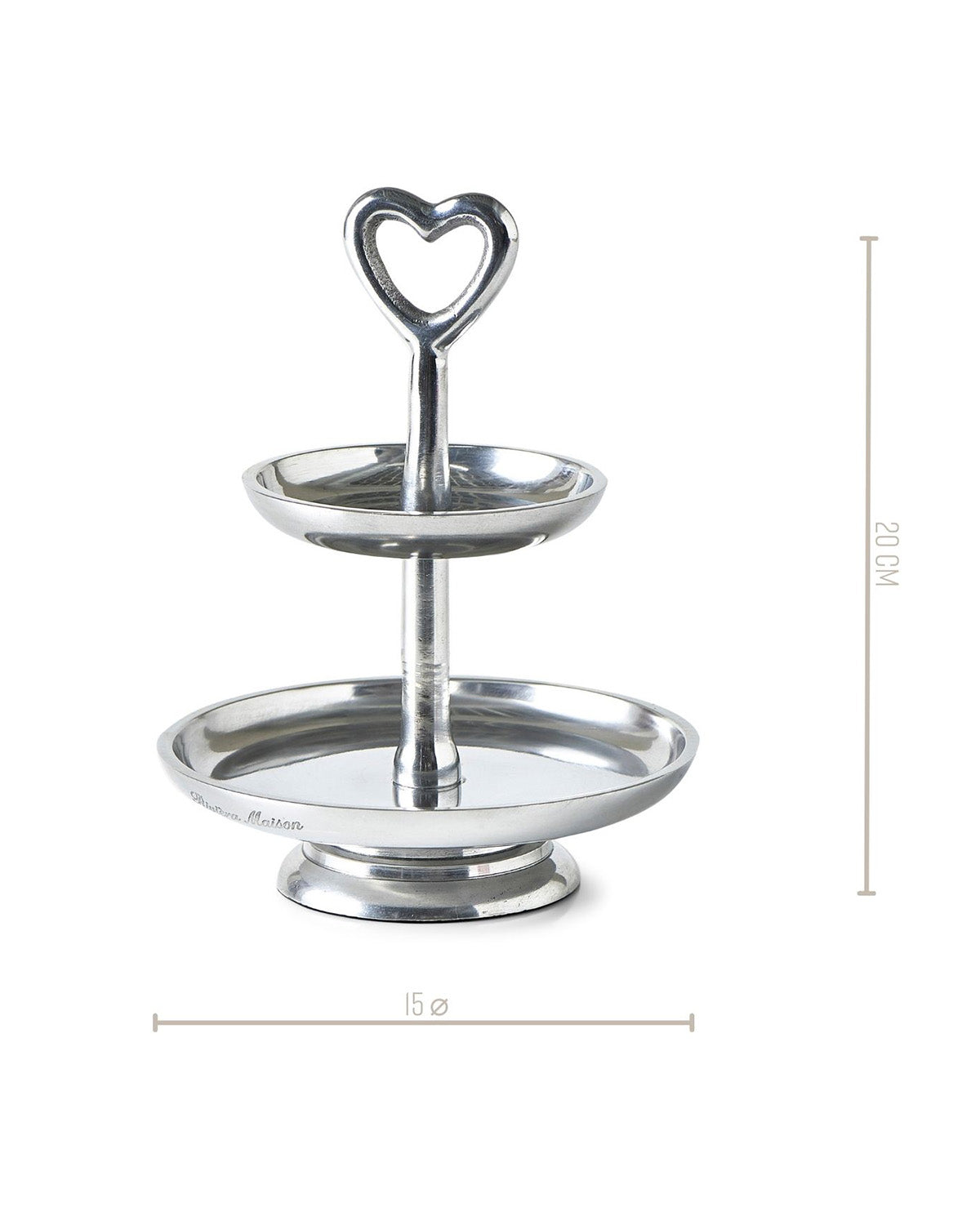 ETAGÈRE glossy aluminum heart-shaped carrier ring by Riviera Maison