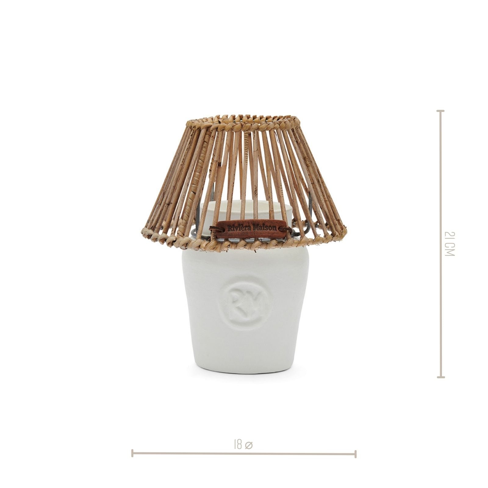 CANDLE HOLDER with a rattan roof by Riviera Maison