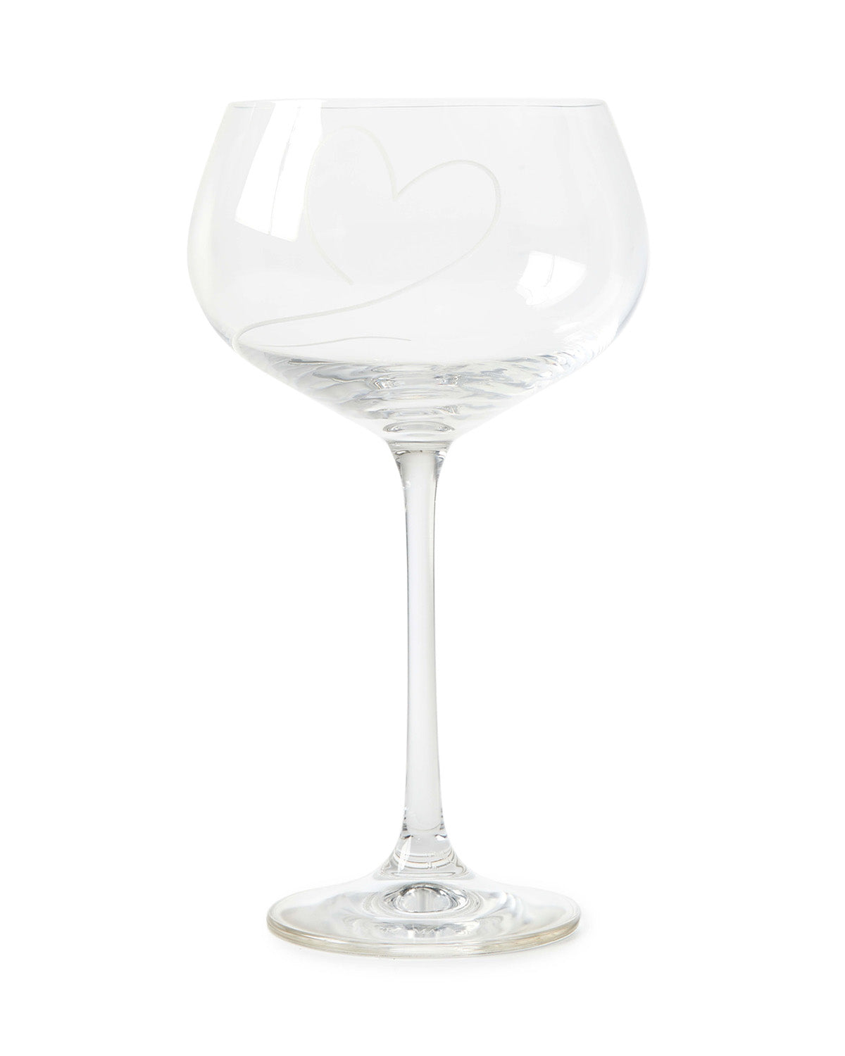 White wine glass with a hand painted heart by Riviera Maison