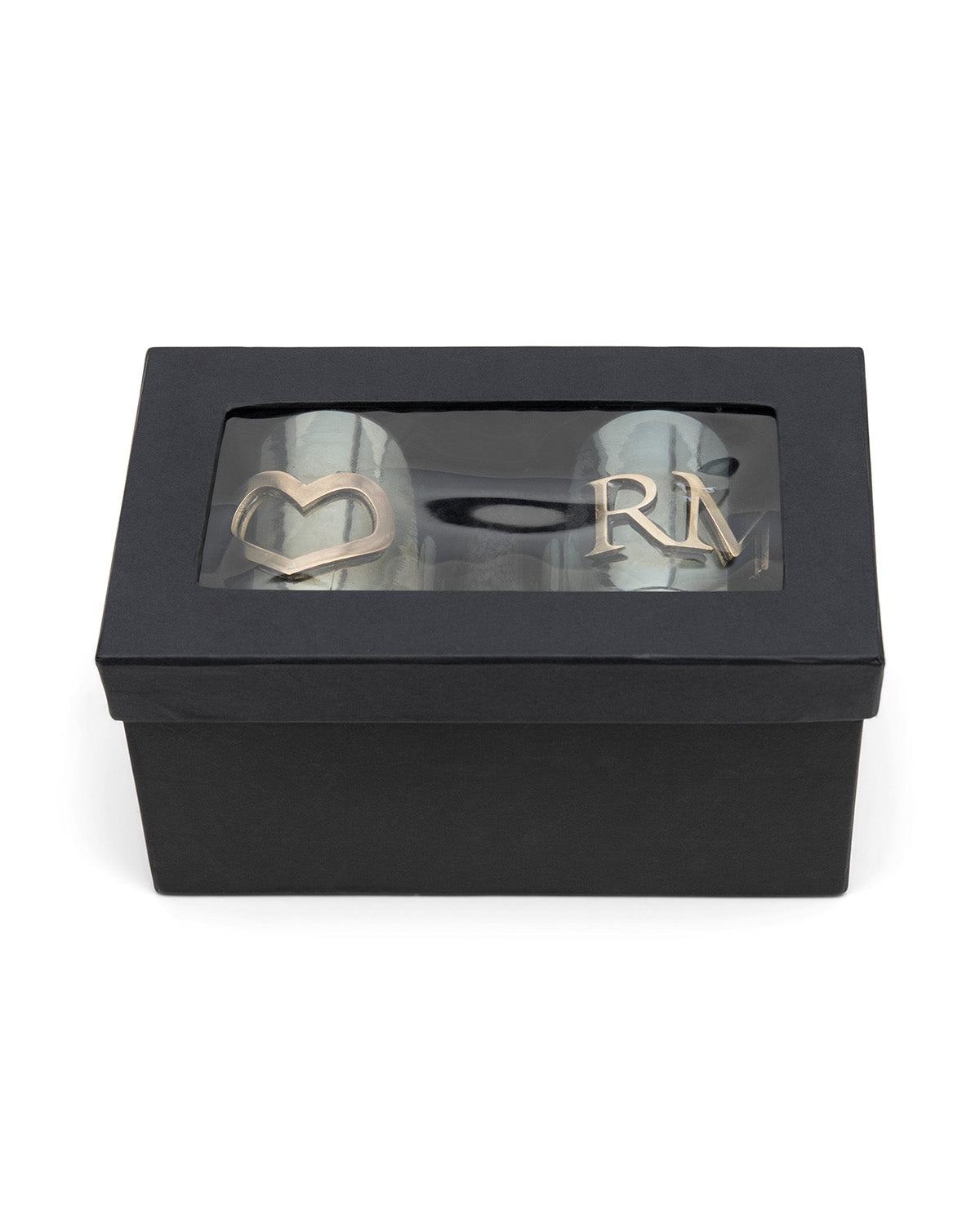 Two PIECES Gold-coloured  lanterns in a black gift box by Riviera Maison