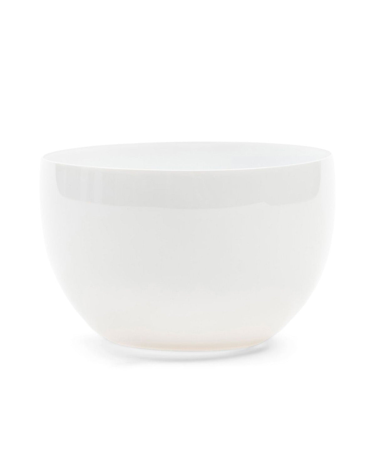 Softly rounded glass bowl in color white by Riviera Maison