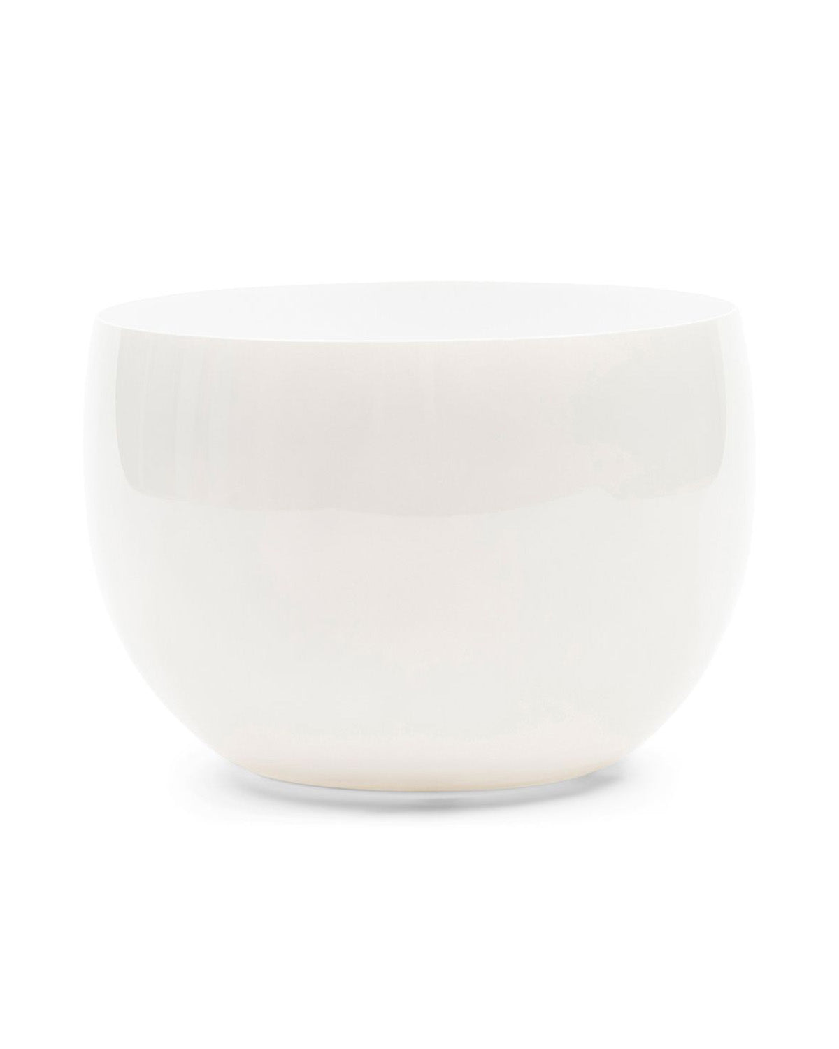 Softly rounded glass bowl in color white by Riviera Maison