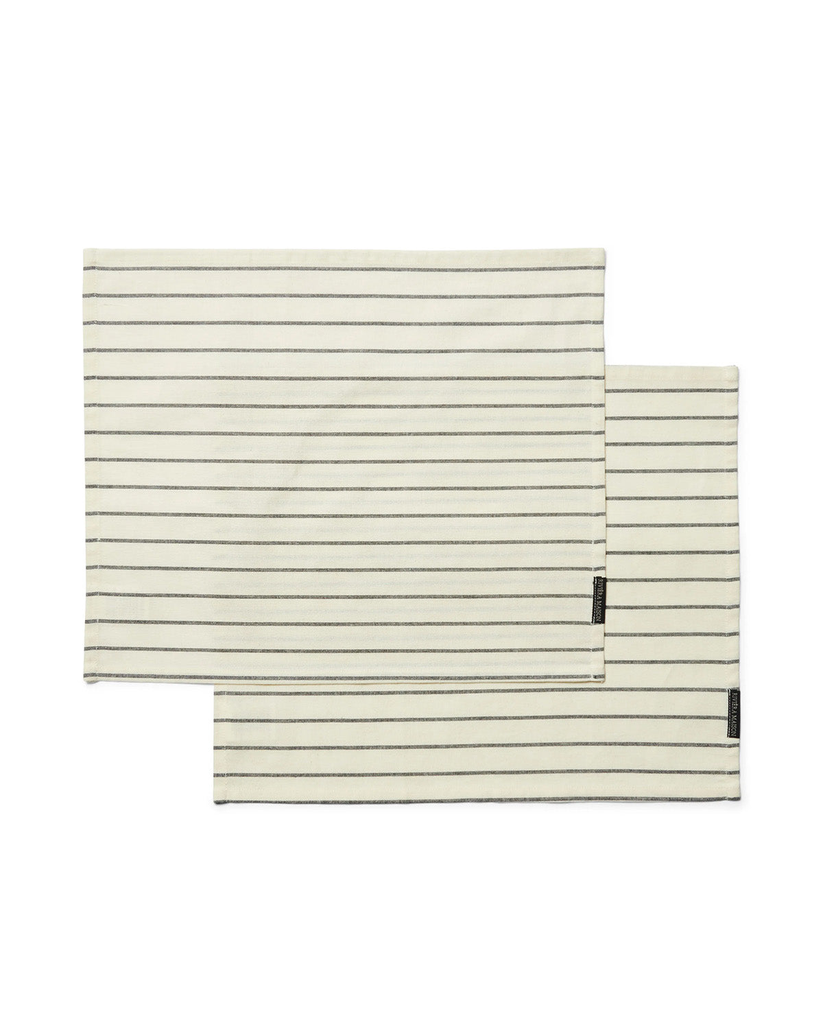 STRIPED PLACEMAT 2 PCS cotton placemats in a light color 