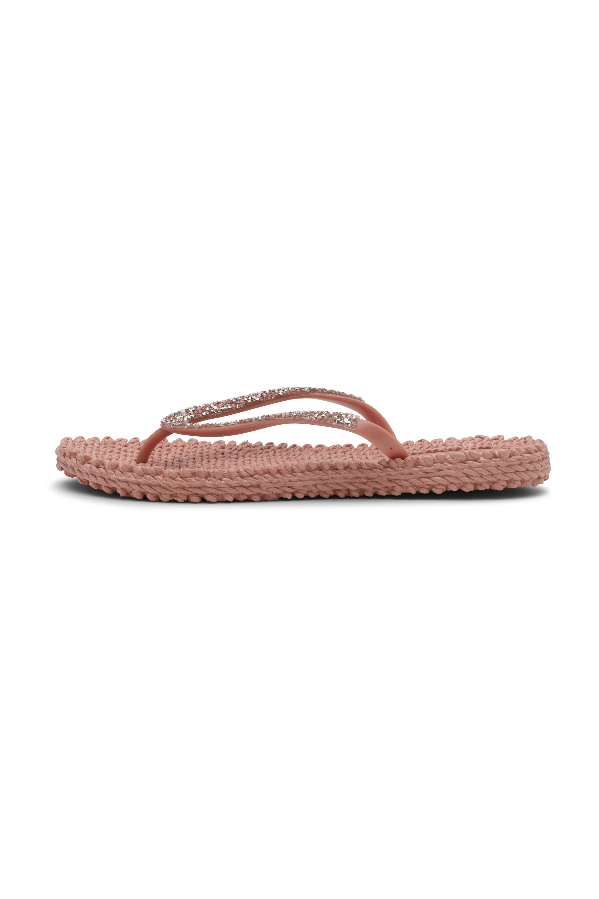 Flip Flop in color misty rose with glitter strips by Ilse Jacobsen