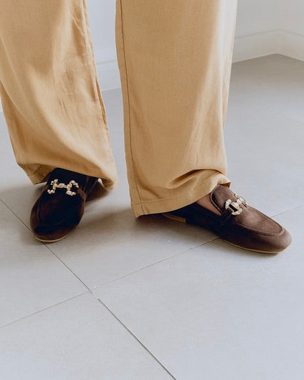 Luxury Velvet Loafers – Mocha