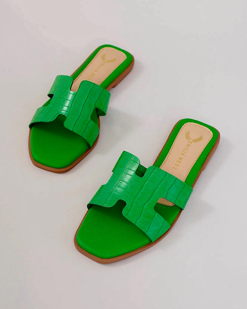 Mallorca H Flats – Croco Green