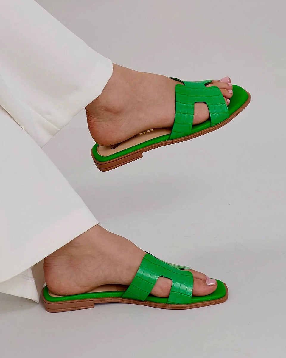 Mallorca H Flats – Croco Green